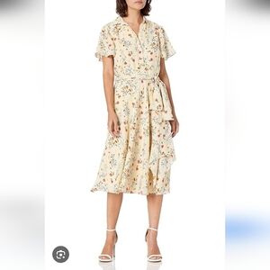 Tahari ASL‎ Cream Midi Dress Sophisticated and Versatile